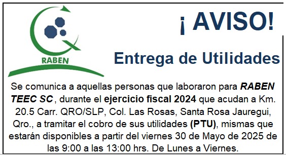 Entrega de utilidades 2024